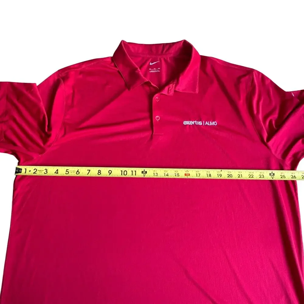 NWT Nike Golf‎ Polo Short Sleeve Shirt Red White Logo Size XXL 883681-687